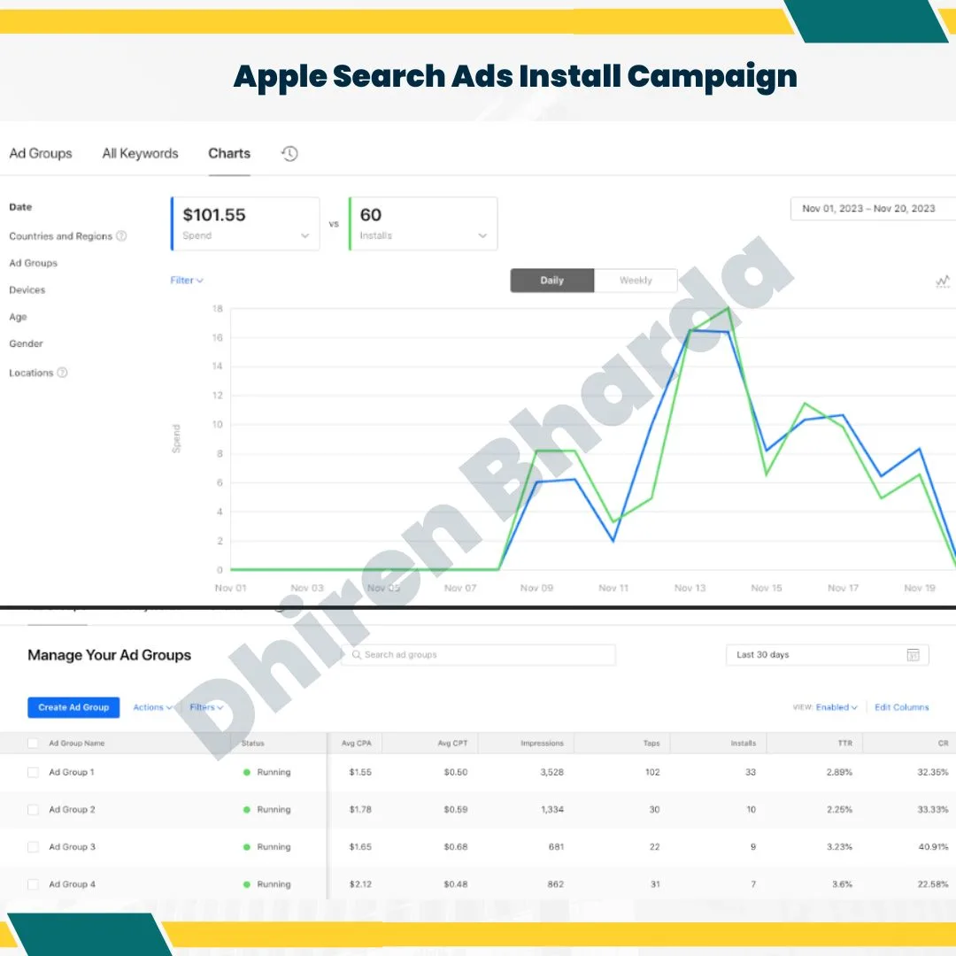 Apple Search Ads Install Campaign